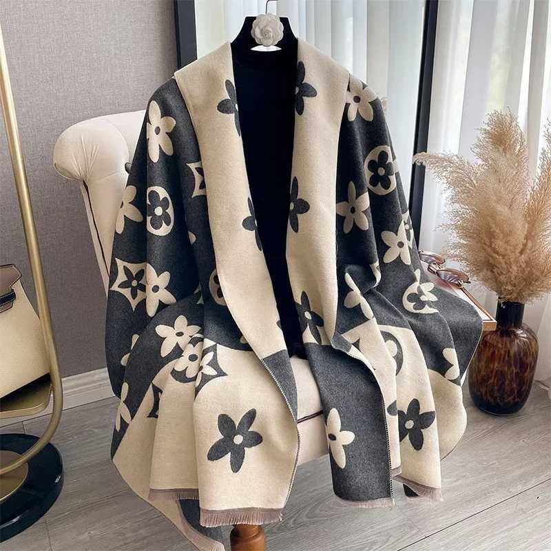 2025 Elegant Jacquard Design Scarf for Women Cashmere Soft Warm Fringe Shawl Autumn Winter Windproof Blanket Scarf ScarvesW251030