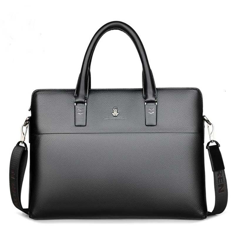 High Capaci Genuine leather Briease for Men Casual Busin Handbag oder Bag File Bag Trendy Double Zipper Top Handle Bag 2025 Y251011