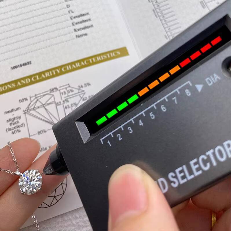 Low Price Real 925 Silver 18K White Gold Plate Gra Certificate 1CT Stone Moissanite Pendant Necklace Wedding Jewelry for Women