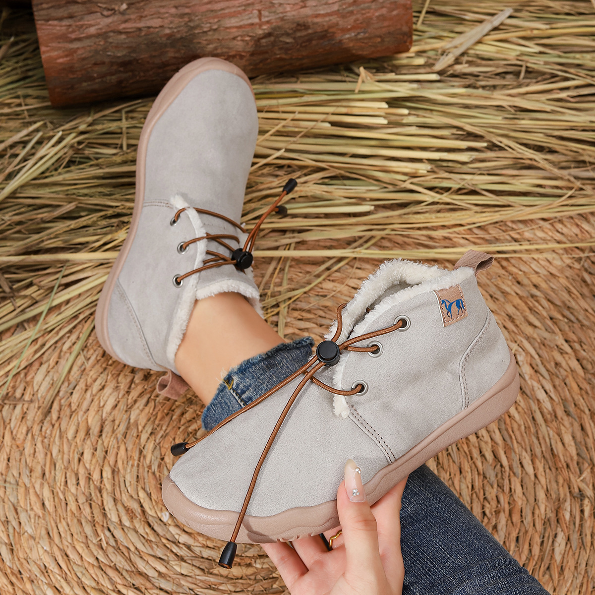 2025 Autumn/Winter Collection: Women's High-Cut Cotton Boots & Short Boots-Comfortable Sporty Design with Rubber Soles for All-Day Wear