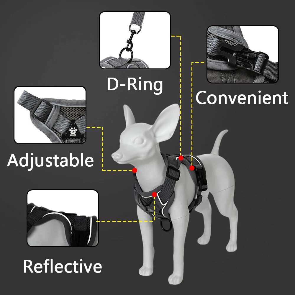 Pet Harness and Leash Set Reflective Walking Puppy Vest Chest Strap For Small Dogs Cats Breathable Outdoor Harnesses With DRing J251129