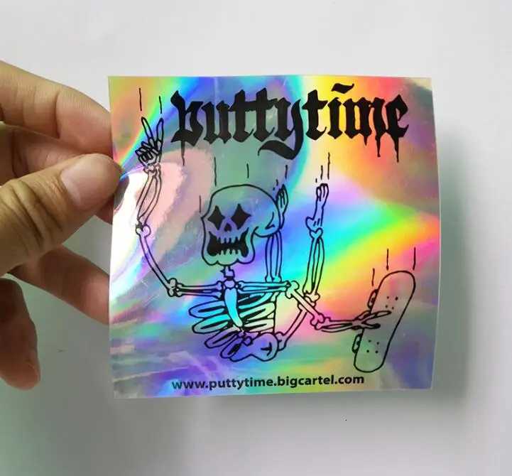 Customized die cut holographic sticker shape gift box cup and jar wedding stickersdesign your own stickers C251030