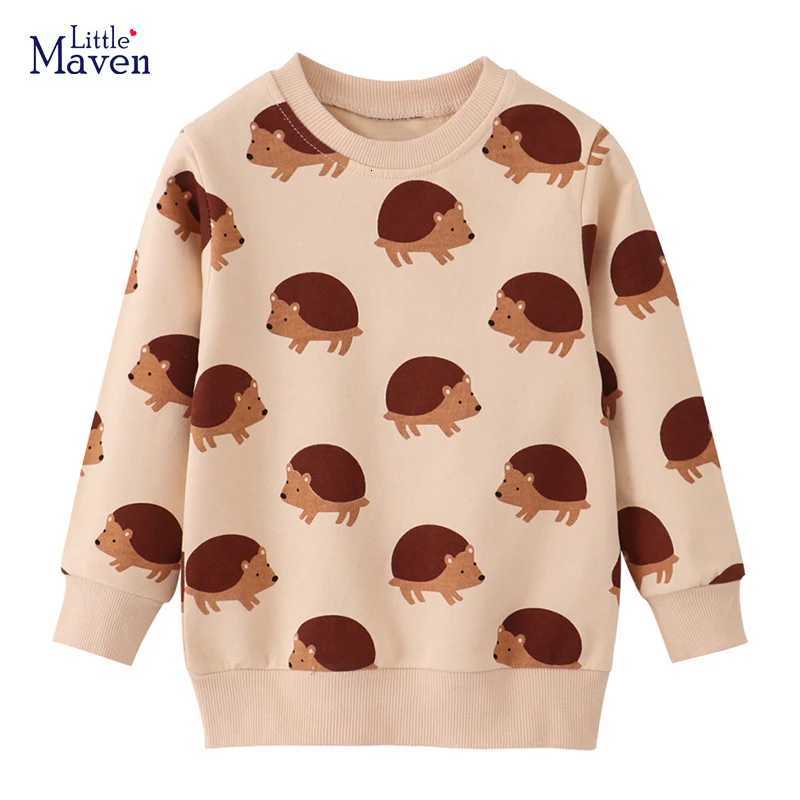 Little maven 2024 Autumn New Tops Kids Clothes Baby Boys Childrens Clothing Spring Cartoon Hedgehog Infants Sweatshirts HoodieT251030