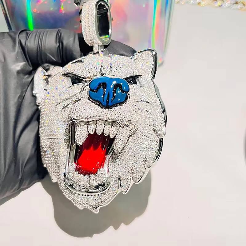 Iced Out Moissanite Hip Hop Pendant Sterling Silver Bling Charm with Dazzling Sparkle and Exquisite Craftsmanship