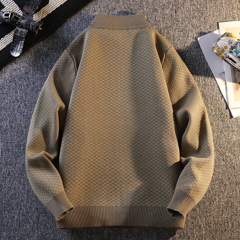 Young Men Casual Cardigan Sweater 2024 Modern Lightweight Knit Solid Color Everyday Versatile Sweatercoat 251017