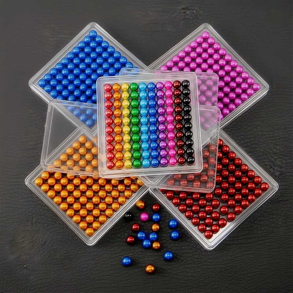 100Pcs 5mm Colorful Round Beads Magnet Strong DIY Christmas Balls For Family Refrigerator Ornaments Festival Decoration C251030