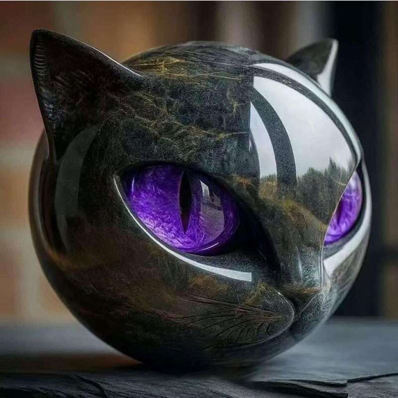 Designer Luxury Black Cat Resin Sculpture Ornament Decoration Craft for Halloween