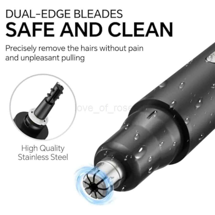 RUIM 3in1 Nose Hair Trimmer for Men and Women Painless Eyebrow Ear Face Groomer USBC Fast Charge Waterproof with LED Display Sh Z251030