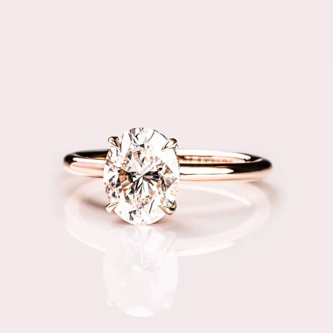 Redleaf Jewelry 14K18K Gold Moissanite Wedding Ring Moissanite Diamond Moissanite Ring