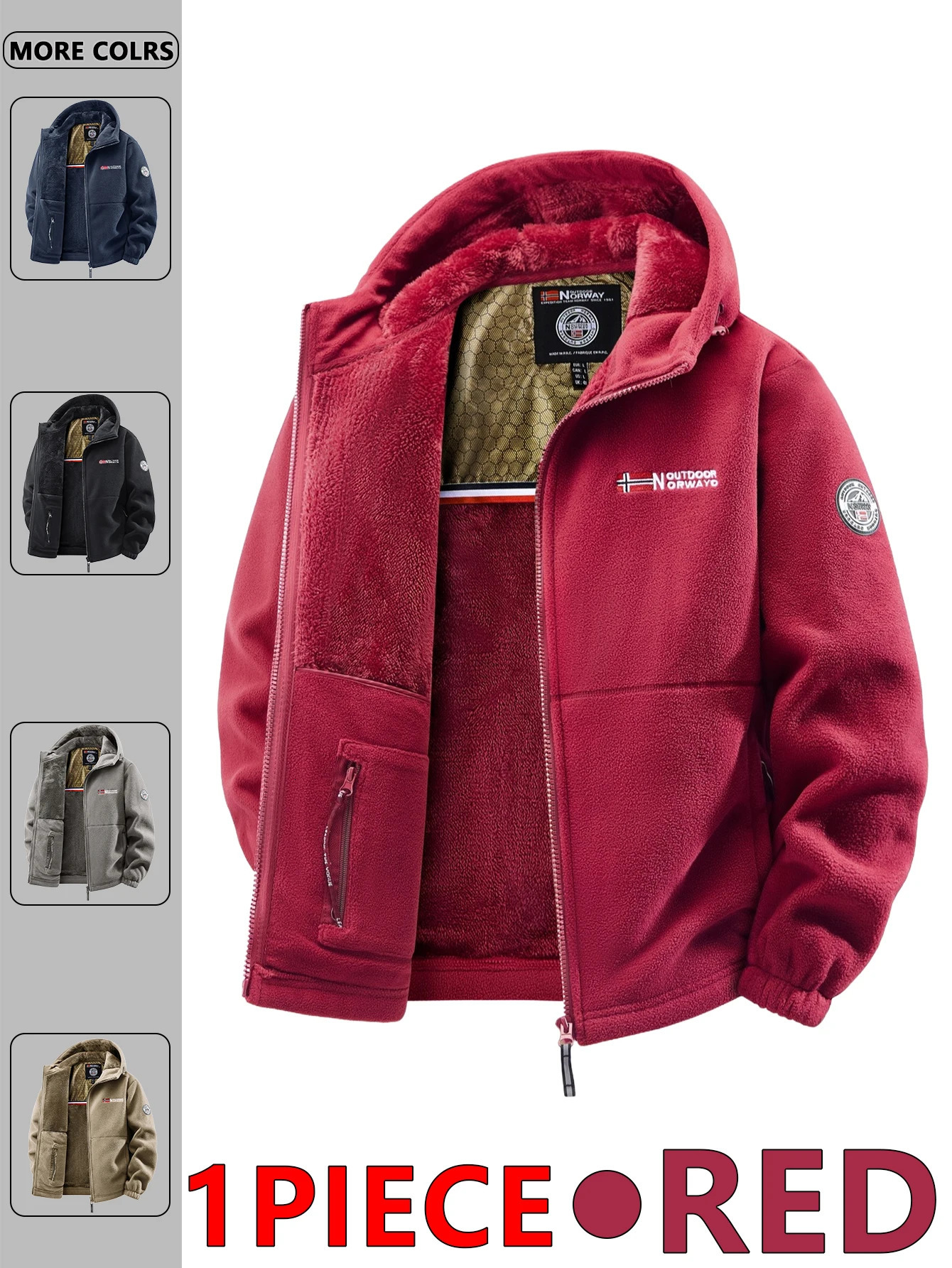 Mens Autumn and Winter Outdoor Hooded Jacket Suitable for Daily Wear at Home Travel Parties Commuting Fashion Versatile Enhances Temperament Streetwea