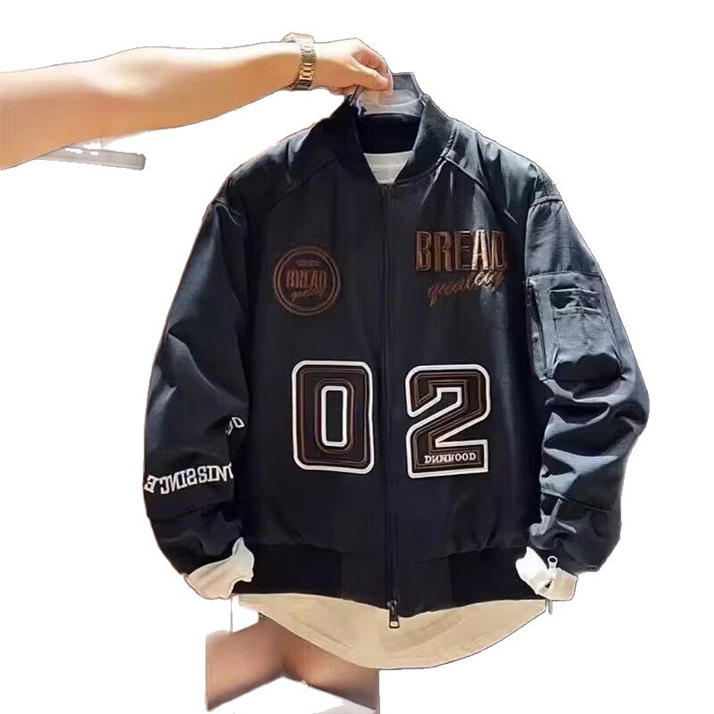 Trendy Brand Embroidered Baseball Collar Jacket For Men Winter American Style Designer Coat Couple Casual Trendy Baseball Jacket