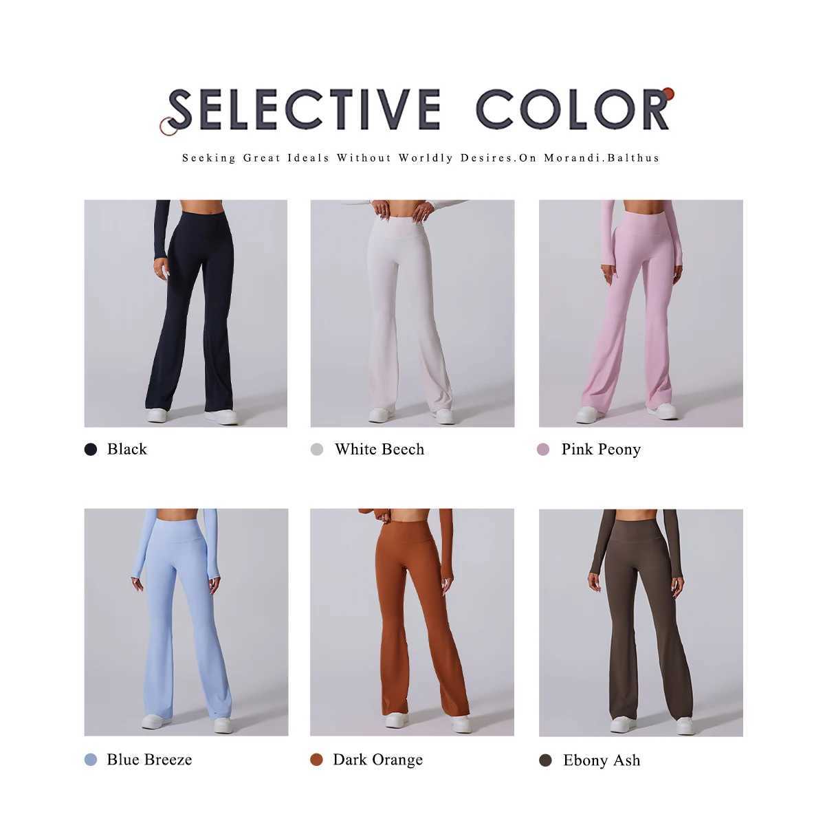 High Waisted Hip Lifting Yoga Pants Women FallWinter Collection Gym Sports Flared Tight Training Pants for Female Latin Dance J251030