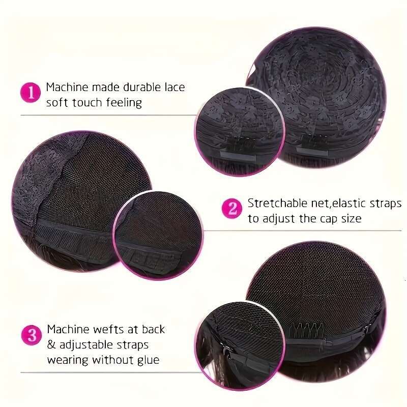 Women's Human Hair Wig - Bury Deep Red 150% Density High Volume Straight Pixie Cut With Neat Bangs Rose Net Cap Secure Fit Everyday Formal Events