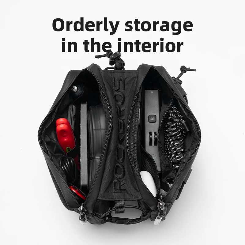 ROCKBROS Bike Bag Top Tube Bag Floating Installation Method Cycling Saddlebags Bicycle Pannier Bag Large Capacity Equipment H251029
