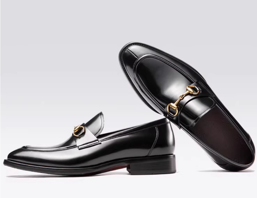 High End shoes men s Loafers Genuine Leather Handmade Pointed Formal Business Shoes for Wedding