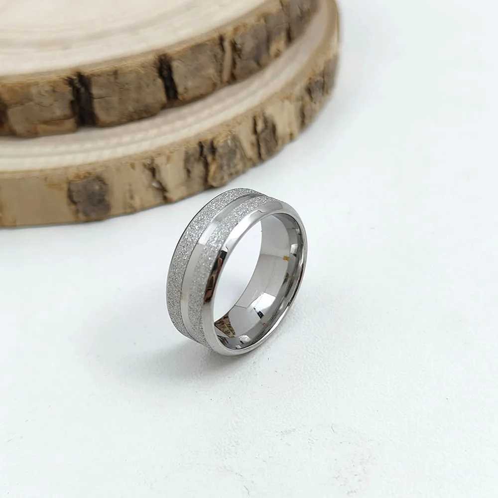 Simple plain matte lines Light luxury niche daily commuting Versatile ring Wedding party gift High quality waterproofW251030