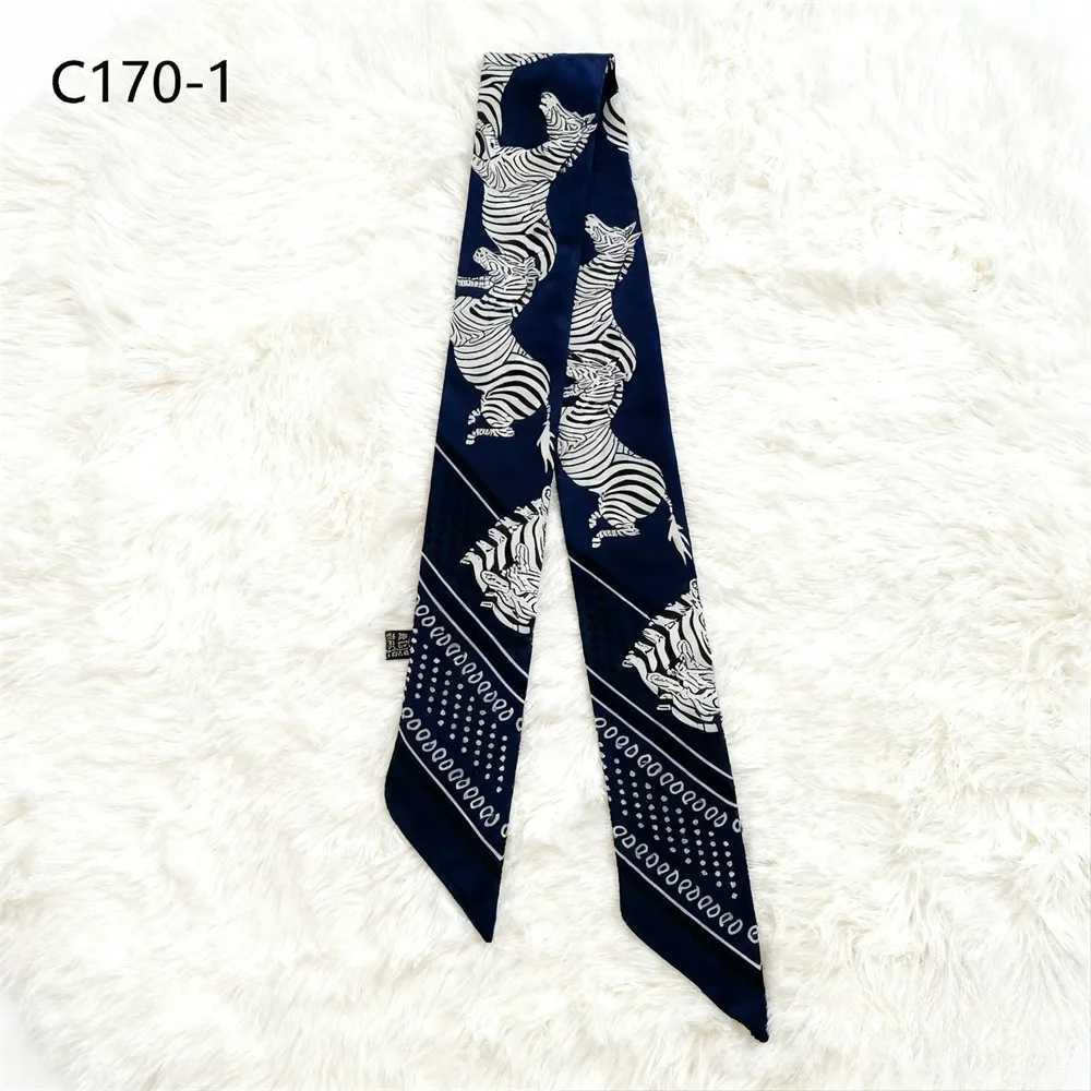 90x5cmKorean Style Four Seasons Scarf Women Jungle Horse Pattern Long Ribbon Hair Bandana Neck Tie Travel Accessory Gift PresentW251029