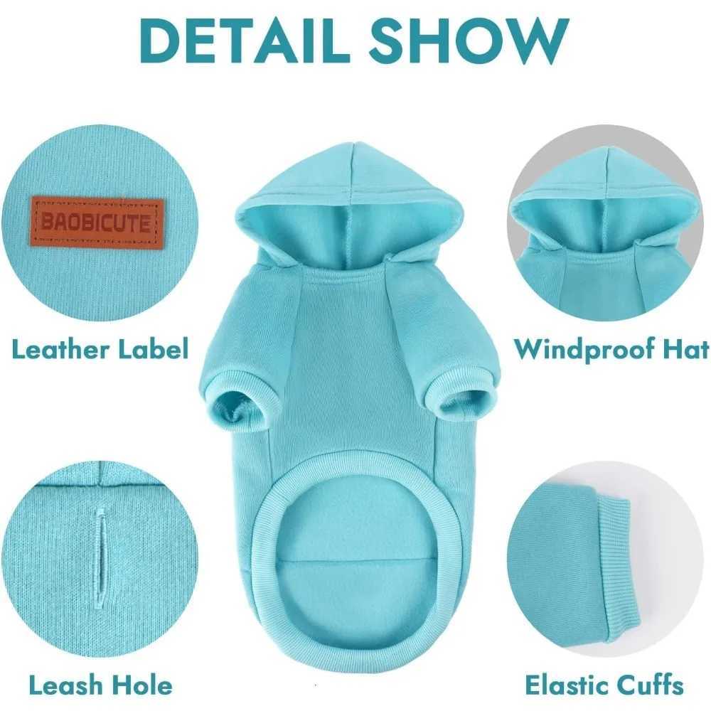 2 Pack Dog Hoodie Warm Hood Dog Sweater Cold Weather Small Dogs Sweatshirt Comfort Pet Clothes for Small Medium Dogs with Pocket C251030