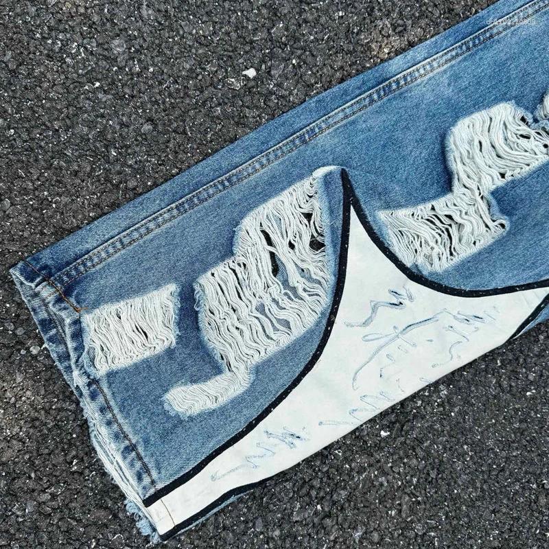 Men's Jeans High-quality Real Po Thug Club Pants Hip-hop Style Classic Streetwear Trend Denim Trousers Unisex