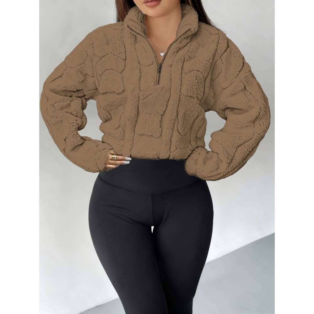 SPECHIR Sweatshirt SPECHIR Women S Soft Fleece Lined High Neck Zip Up Sweatshirt Elegant Pullover With Full Zip Closure Hine Washable Solid Color Cozy