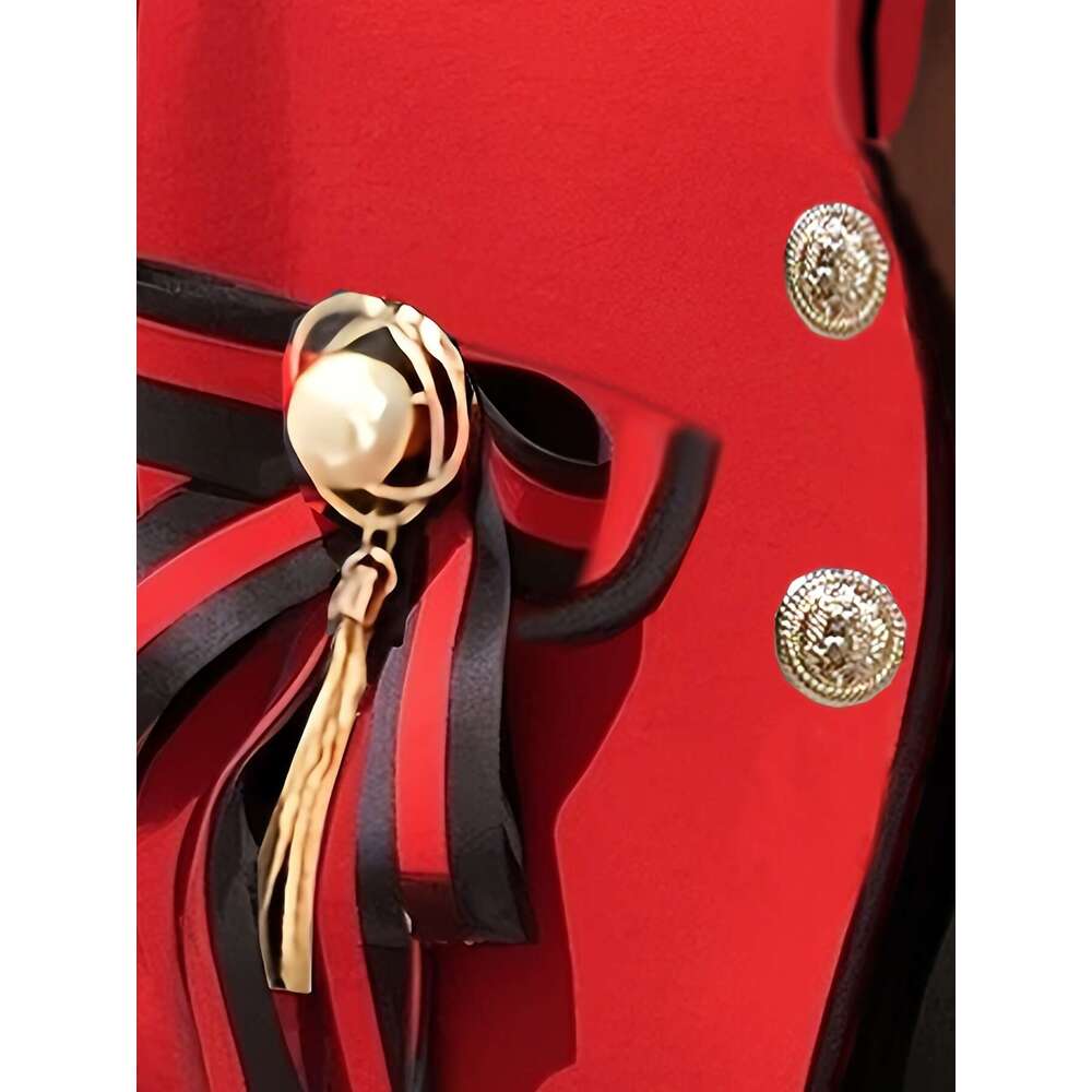 Elegant Women S Slim Fit Long Sleeve With Bowknot Detail Non Stretch Fabric Single Breasted Placket Stand Collar Solid Color Perfect For Spring Fall