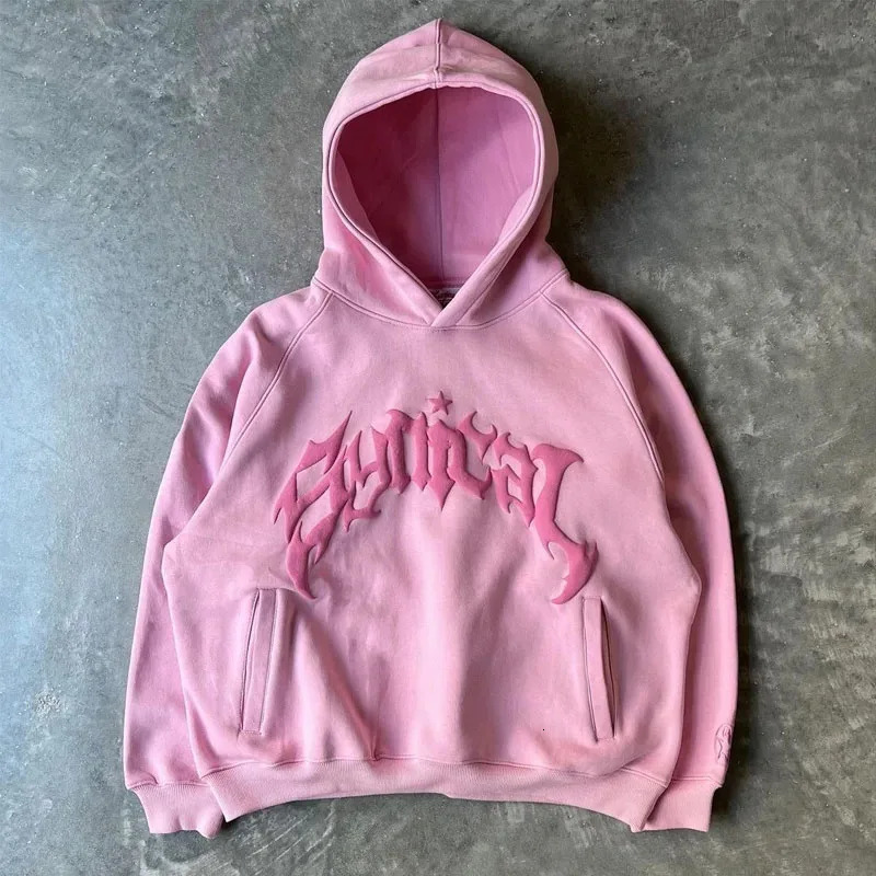 Unisex Y2k Hooded Retro Harajuku Sweatshirt Gothic Letter Star Long Sleeve Hoodie Trendy Mens Casual Oversized Jacket Tops 251030