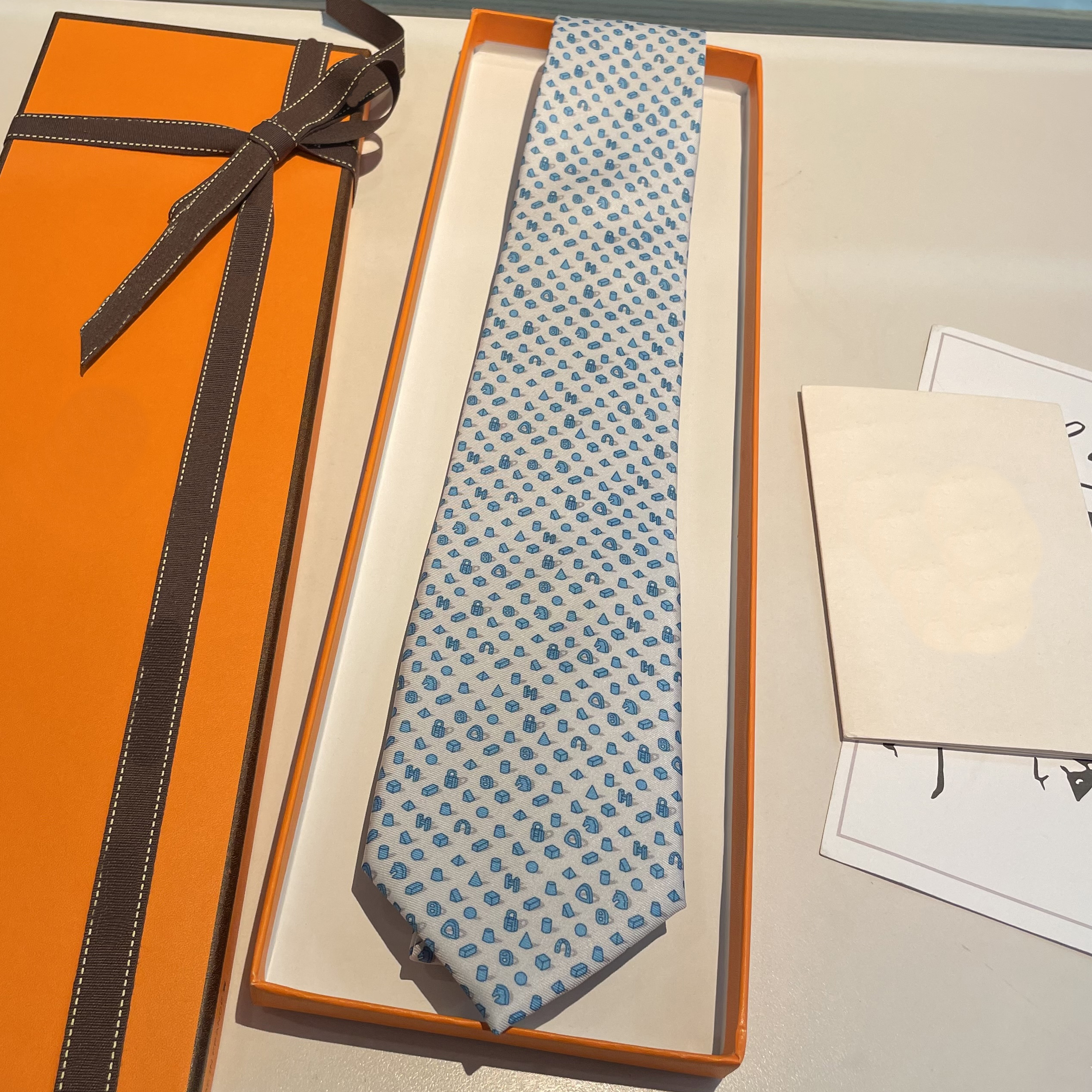 2026 HMM new ties: Fashionable silk jacquard classic woven men's handcrafted ties, wedding, casual and business ties with original hats Gift