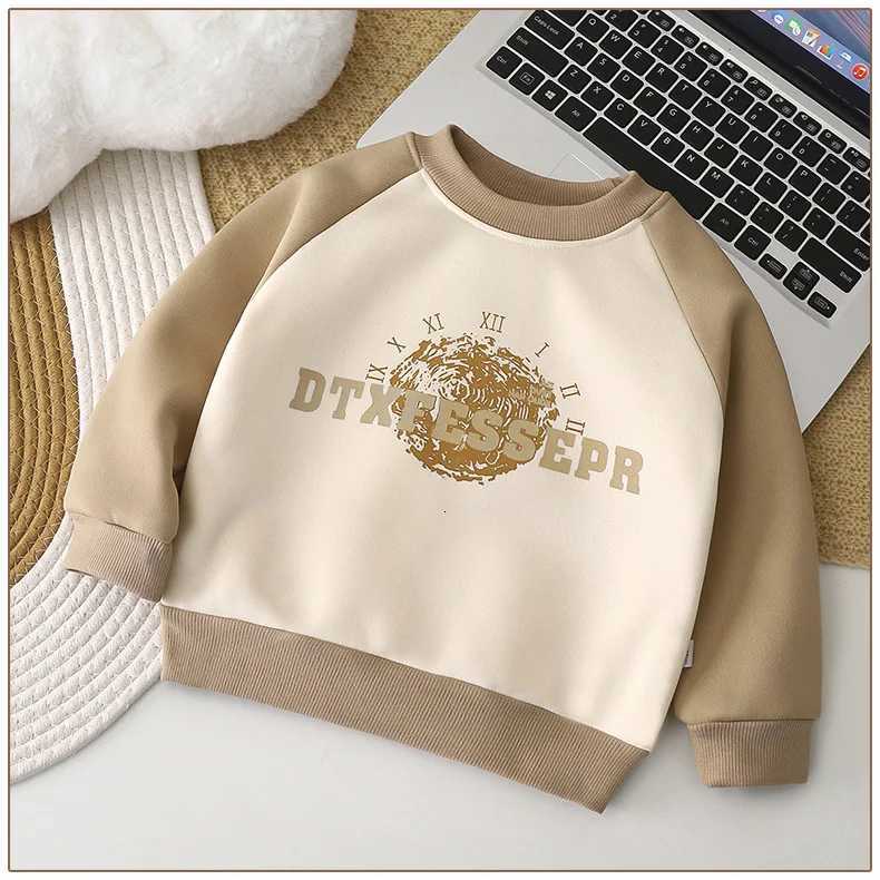 Childrens Hoodie with Fleece for Autumn and Winter BoysThick Warm Jacket for Girls Baby Clothes Kids ClothingT251030