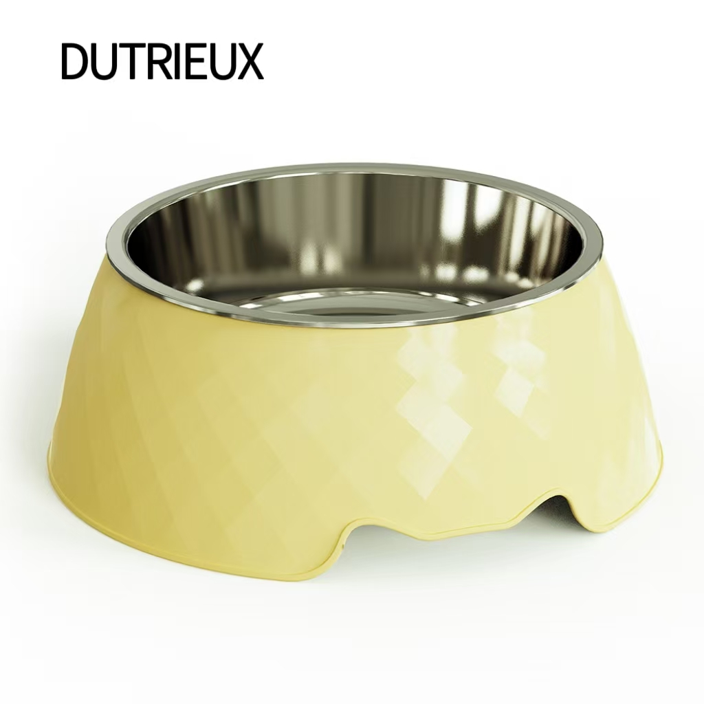 H1189 Stainless steel non-slip pet bowl, anti-tipping food bowl, OEM customization available.
