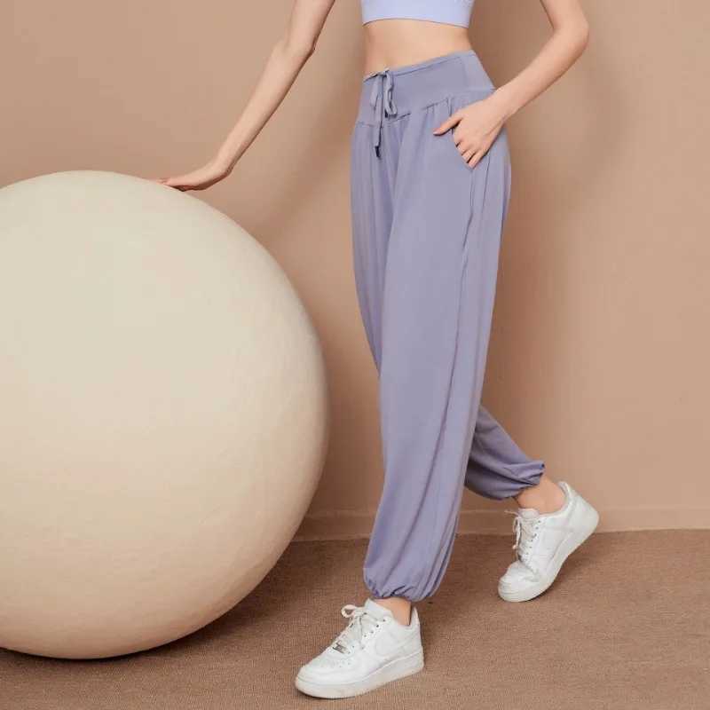 New Quick Dry Women Loose Yoga Pants High Waist Breathable Running Sportswear Clothing Fitness Gym Training Trousers Pantalones J251030
