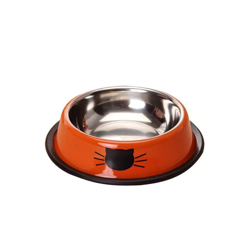 H1198 Stainless steel anti-tipping food bowl, non-slip pet bowl, hot-selling wholesale for export.