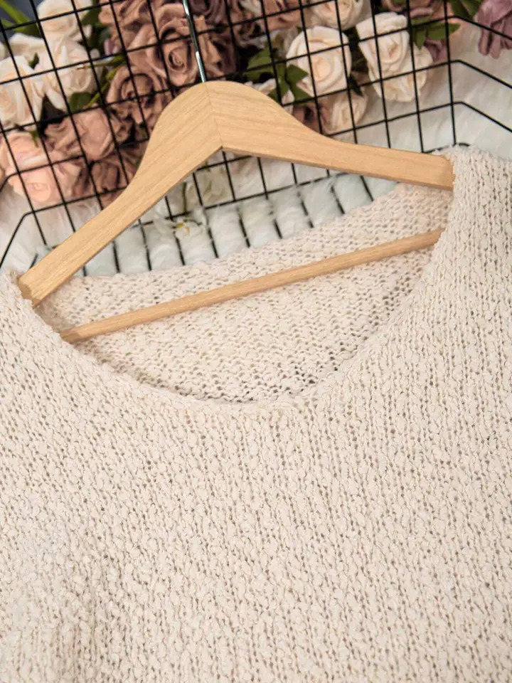 Plus Size Solid Color Cable Knit Sweater Casual Long Sleeve Round Neck Jumper for Fall Winter Womens Clothing Da 251027