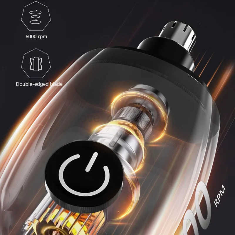 Electric Nose Hair Trimmer Rechargeable Portable Painless Travel Cleaning Tool Men And Women Ears Hair Eyebrow Shaving Z251030