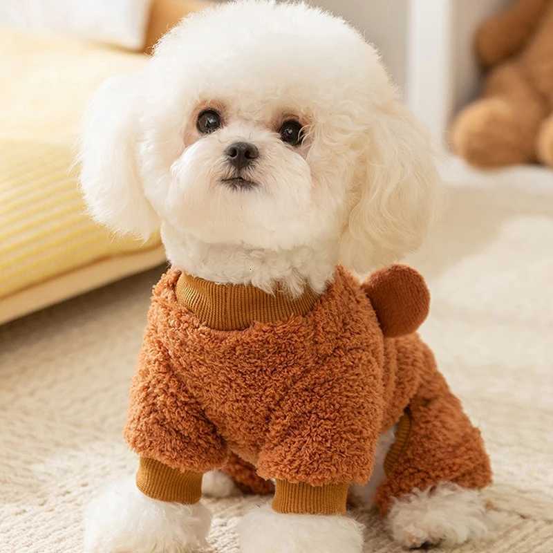 Four Legs Cartoon Chihuahua Dog Clothes Soft Fleece Outdoor Cat Clothing Designer Overalls Unisex Sweatshirt for Small Puppy C251030