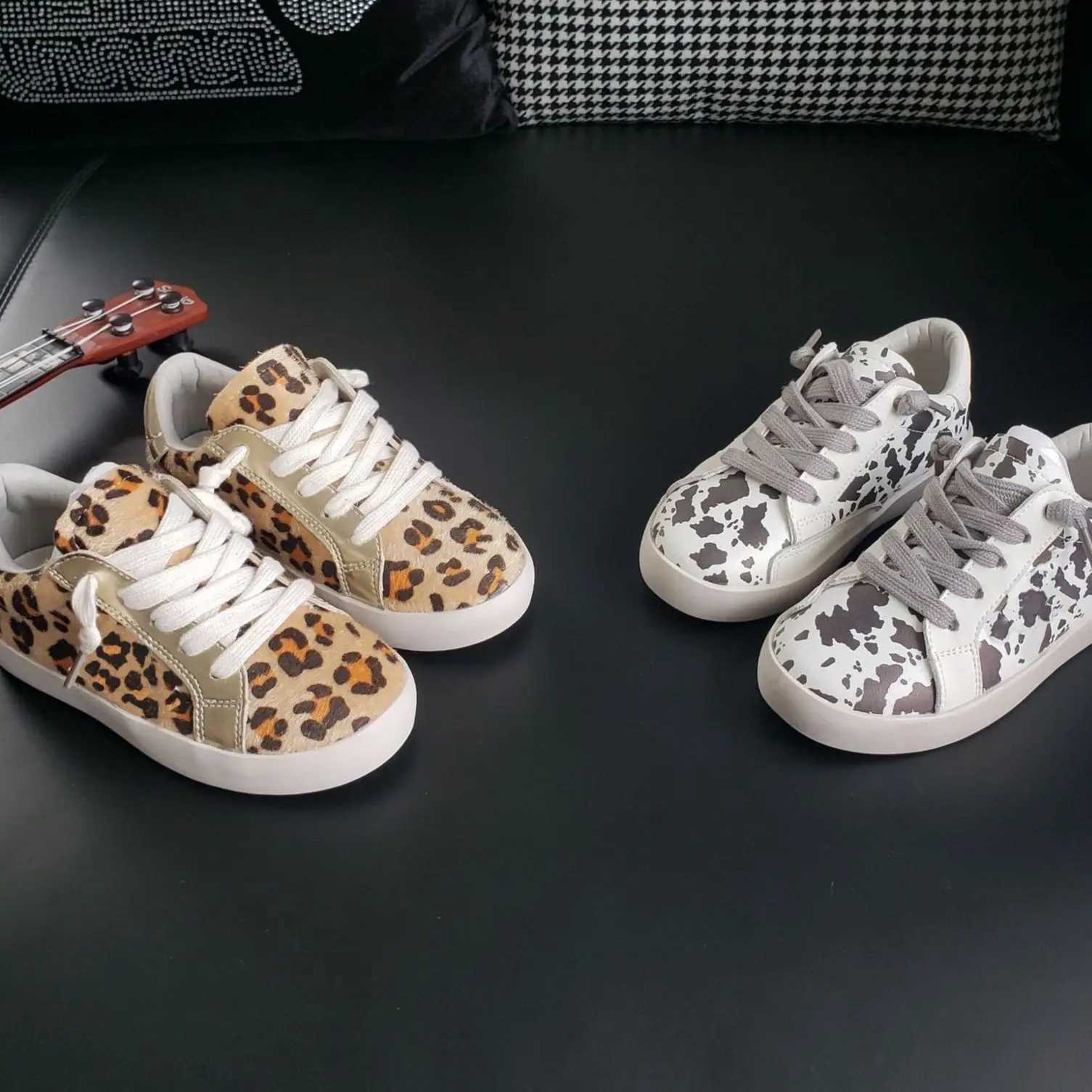 Little Girl Sneakers Baby Kids Party Running Shoes Toddler Super Star Glitter Sequin Lowtop Designer Leather SneakersW251030