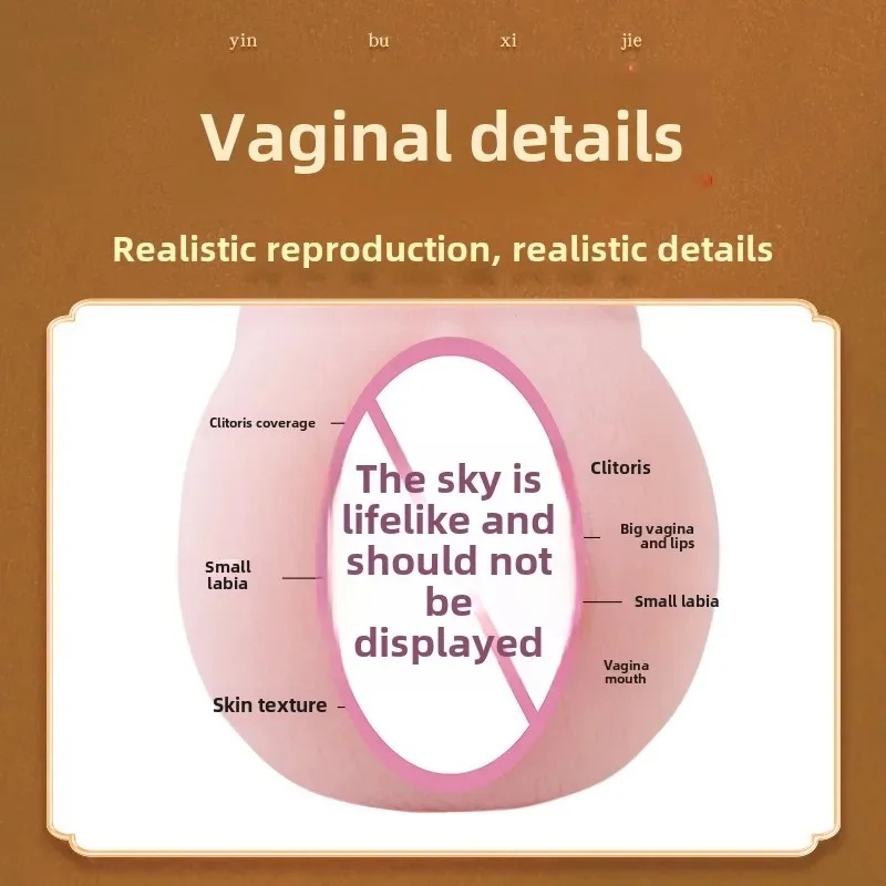 Genuine Chinese-Style Male Masturbator: Realistic Orgasm & Ejaculation Simulation, Penis Training Device, Soft Silicone Vaginal Fleshlight Masturbator