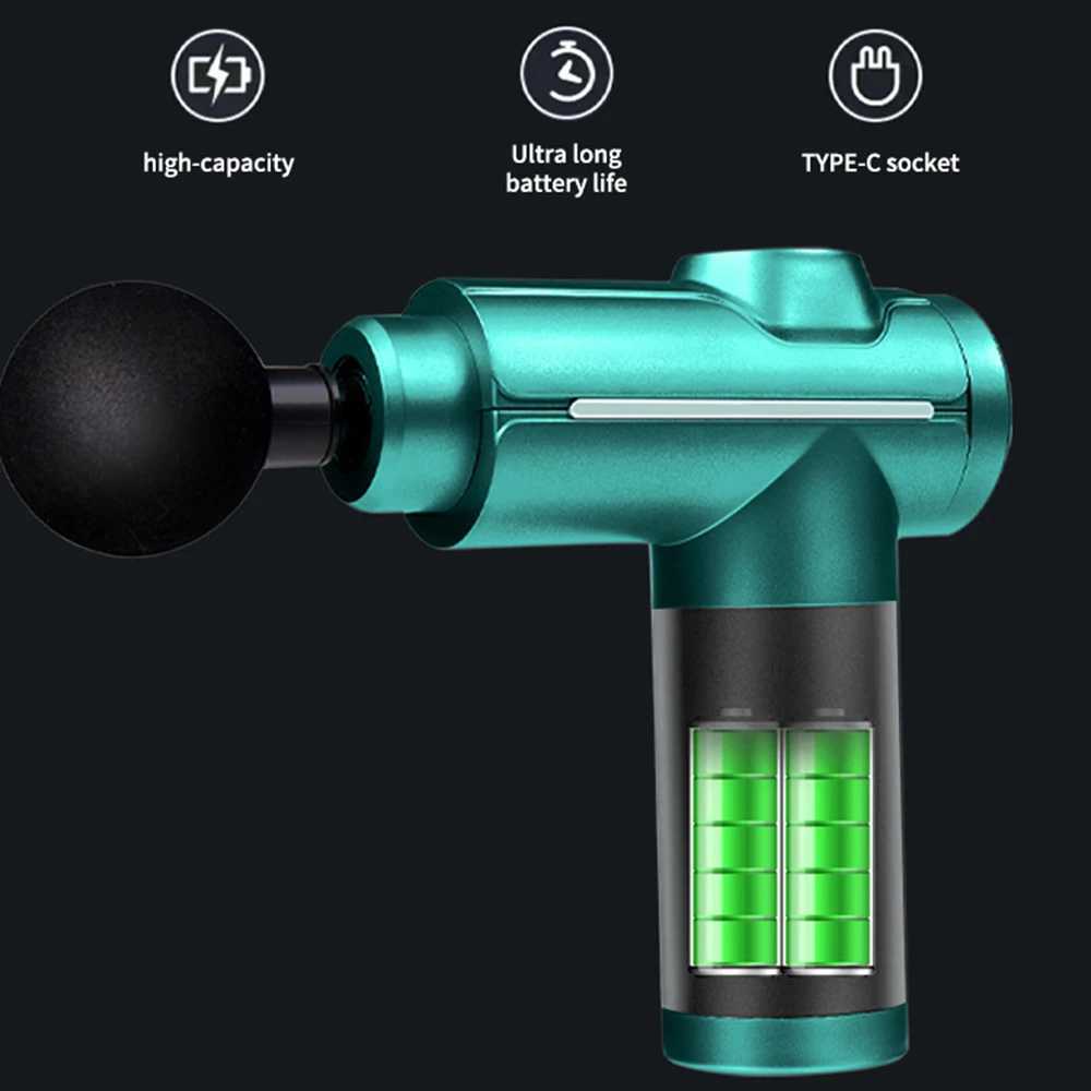 Electric Muscle Relaxor Fascia Gun with 8 Heads Touch Screen Fitness Grade Neck Membrane Grabbing Device Massage Machine Vibrati J251030