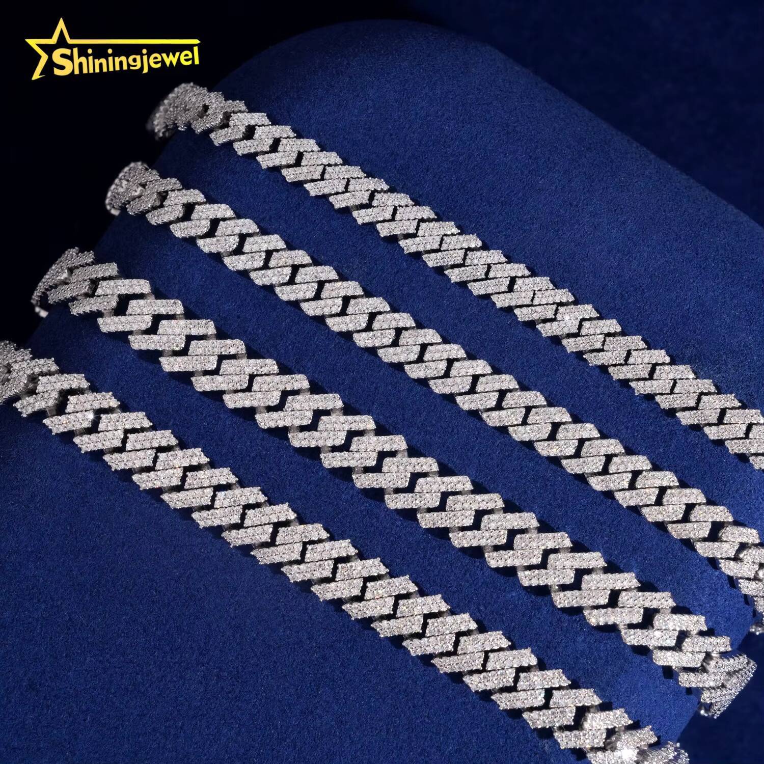 Hot Sale 4Styles 8mm 10mm Bracelet Iced Out VVS Moissanite 925 Silver Hip Hop Diamond Jewelry Miami Cuban Link Chain Bracelet Designer's style