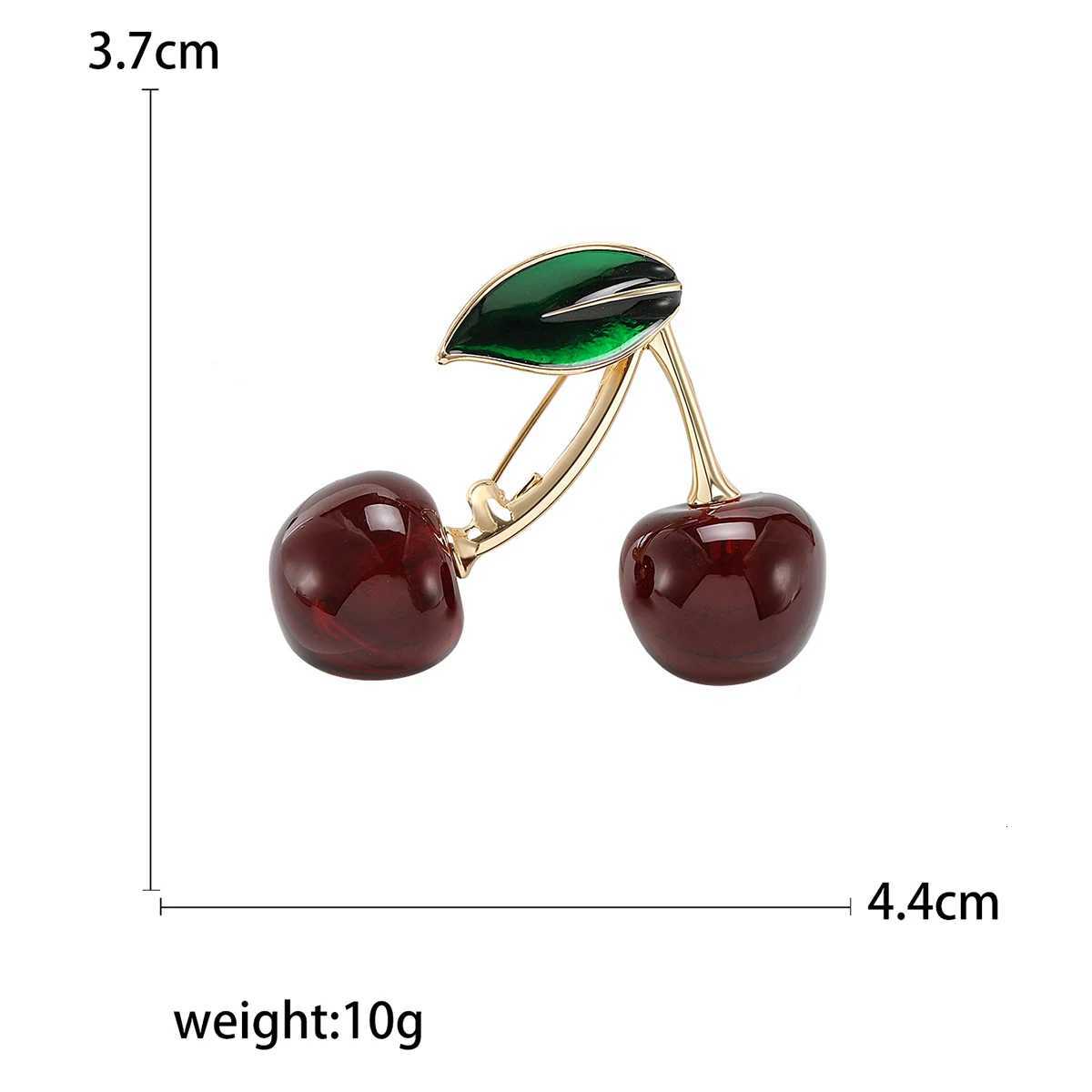 Enamel Tasty Cherry Brooches for Women Unisex Fruit Plant Pins Banquet Party Backpack Gifts Jewelry Accessories Y251029