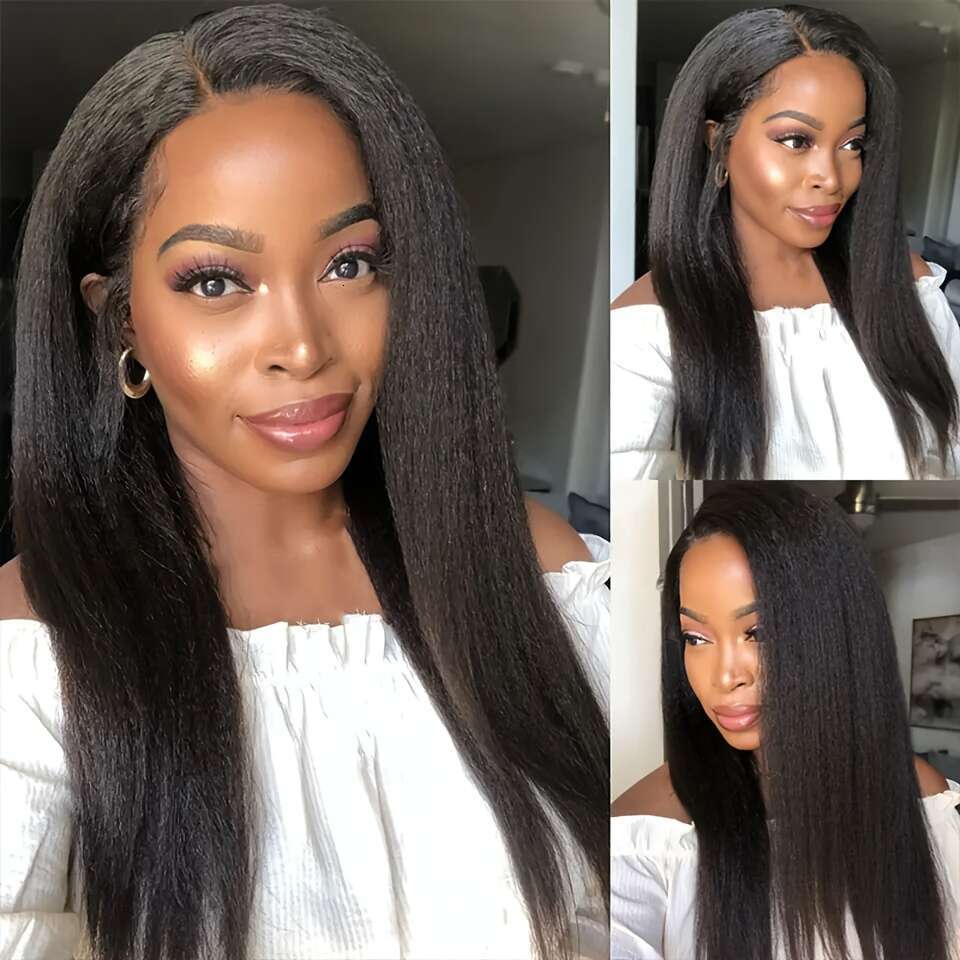 3 Bundles Brazilian Yaki Straight Human Hair Extensions With 4X4 Free Part Closure - Natural Look, Lightweight & Durable For Women Of All Ethnicities