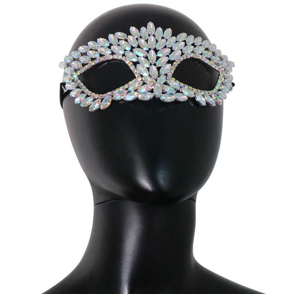 Stonefans Masquerade Mask for Crystal Venetian Party Decor Mardi Gras Sexy Masks Costume Accessory for Women Halloween FashionW251029