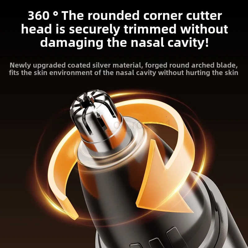 Rechargeable Electric Nose Hair Trimmer Hair Trimmer Nose Hair Remover Scissors Cleaning Tool Mens Shaving Knife Z251030