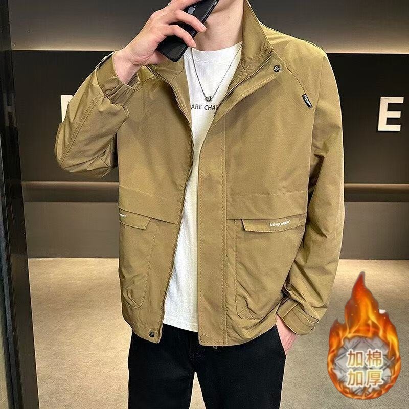 Men's Designer Coat Spring And Autumn Jacket 2025 Trendy Stand Collar Casual Versatile Jacket New Simple Stylish Men's Jacket