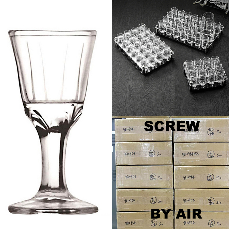 By Air Screw Top 0.5 0.8 1.0 White Black Customized Mini Cup Packed in Foam