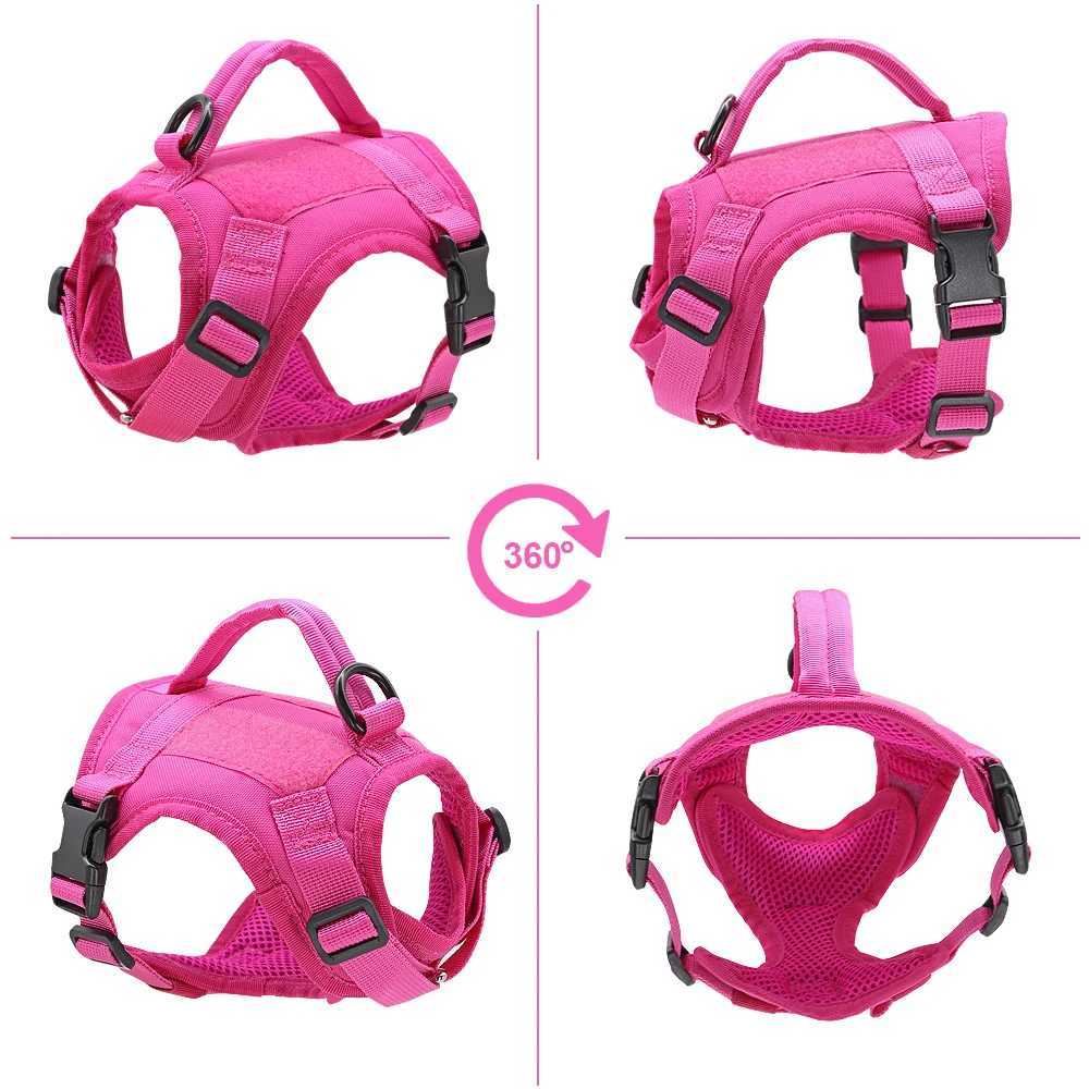 Nylon Cat Harness Vest Military Tactical Cats Harness With Handle Adjustable for Cats Small Dogs Pet Training Walking Chihuahua J251129