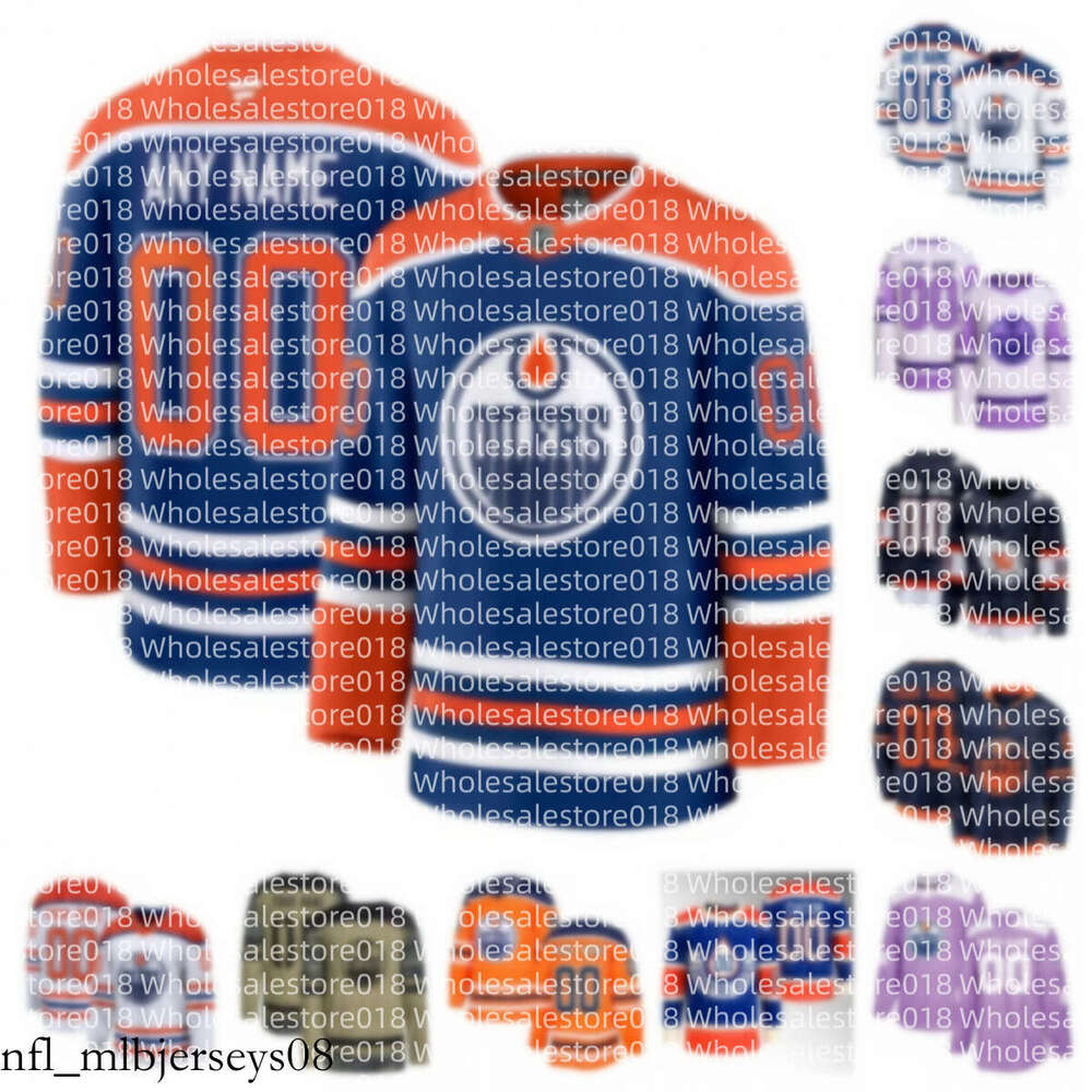 Men Oilers Ice Hockey Home Premium Jersey Size S-3XL nnk