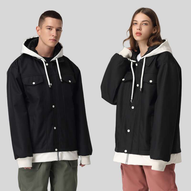 Winter Windproof Warm Waterproof Unisex Patchwork Ski Top Workwear Snowboard Jacket Trendy