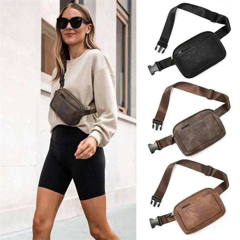 Waist Belt Bags For Women Crossbody Waist Bag Adjustable Strap Vegan PU Leather Women Messenger Handbag 251030
