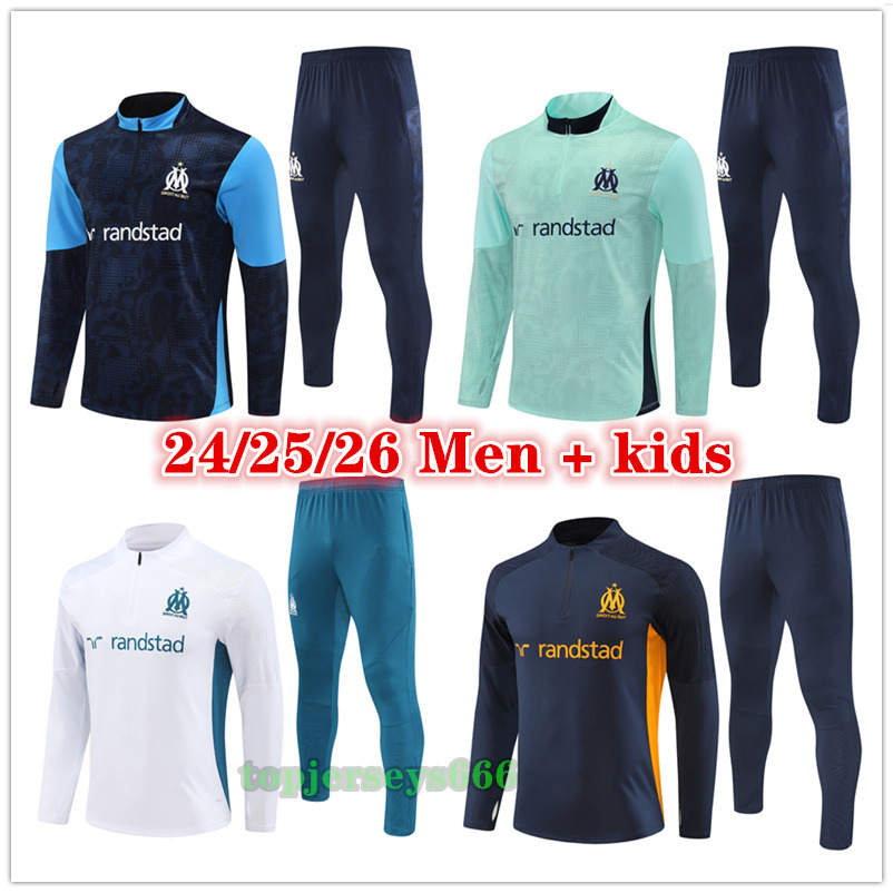 2025 2026 OM Men and kids survetement training suit 24 25 26 soccer tracksuit football jogging Survetement Foot chandal futbol