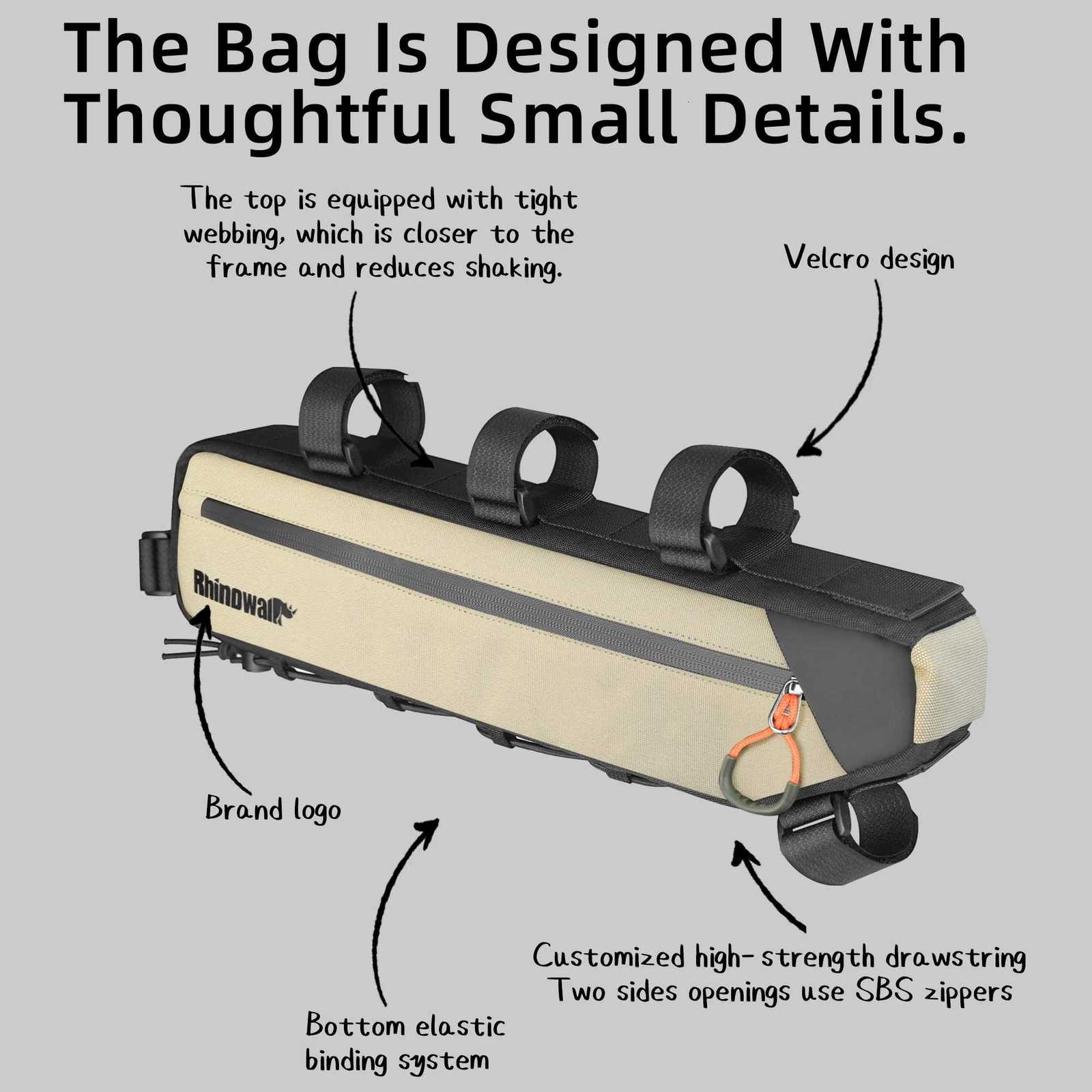 Rhinowalk Bike Bag 21L27L Bicycle Frame Under Tube Bag Dirtresistant MTB Road Gravel Bike Triangle Storage Bag 1 Piece Sale H251029